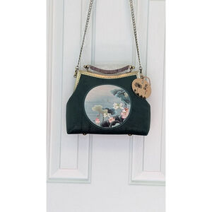 Velvet Tassel Clutch Purse Womens Chinese Style Shoulder Crossbody Bag